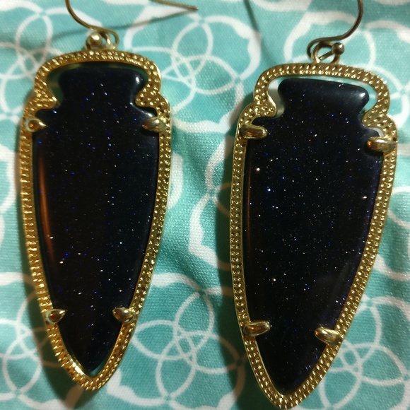 SOLD ON EBAY Rare Navy Kendra Scott Skylar Arrow - Picture 3 of 7